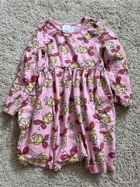 HANNA ANDERSSON x The Grinch 100% Cotton Cindy Lou Who Long Sleeve Dress